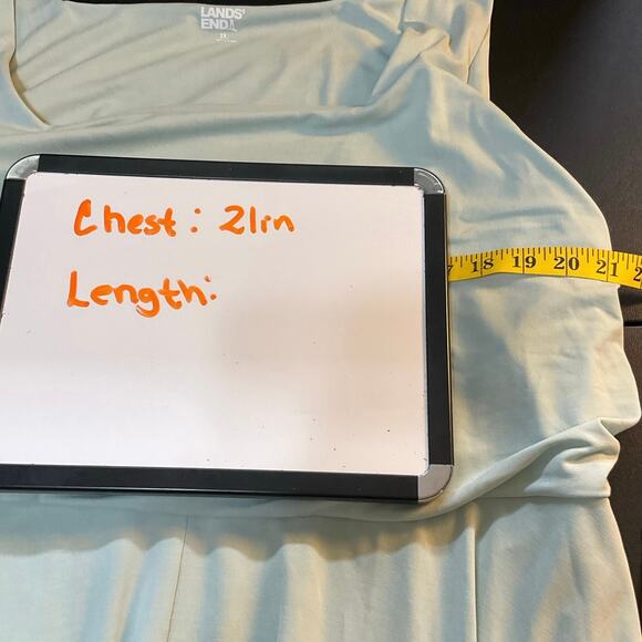 Lands' End Pale Green Square Neck Sleeveless Casual Knee Length Dress Size 2X - Picture 8 of 9